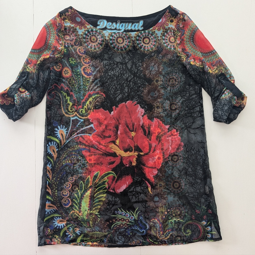 DESIGUAL Sheer Top